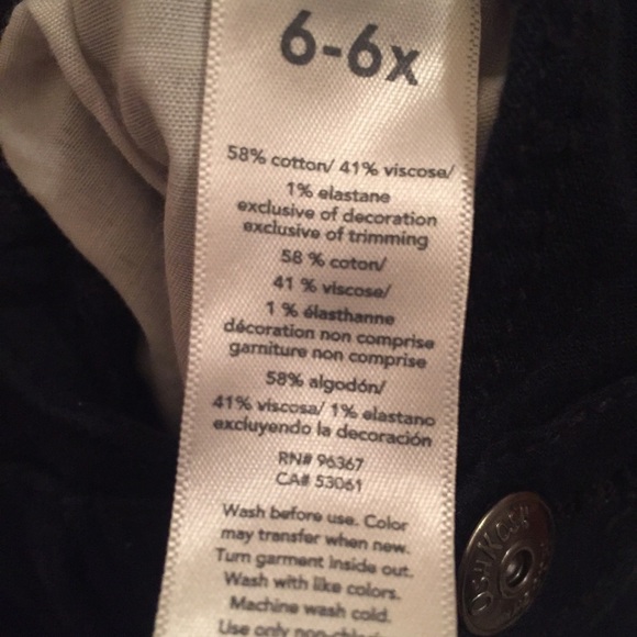 OshKosh B’gosh Girls Black Overalls 6/6X - Picture 7 of 9